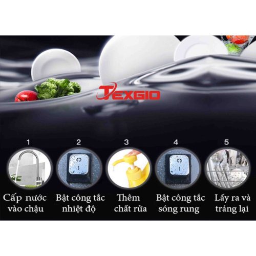 Hình ảnh máy rửa chén công nghiệp siêu âm Texgio Ultrasonic Standard TGU-1800SD